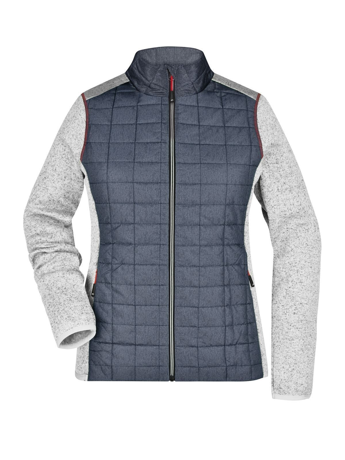 Ladies' Knitted Hybrid Jacket Daiber Light-Melange/Anthracite-Melan