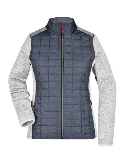 Ladies' Knitted Hybrid Jacket Daiber Light-Melange/Anthracite-Melan