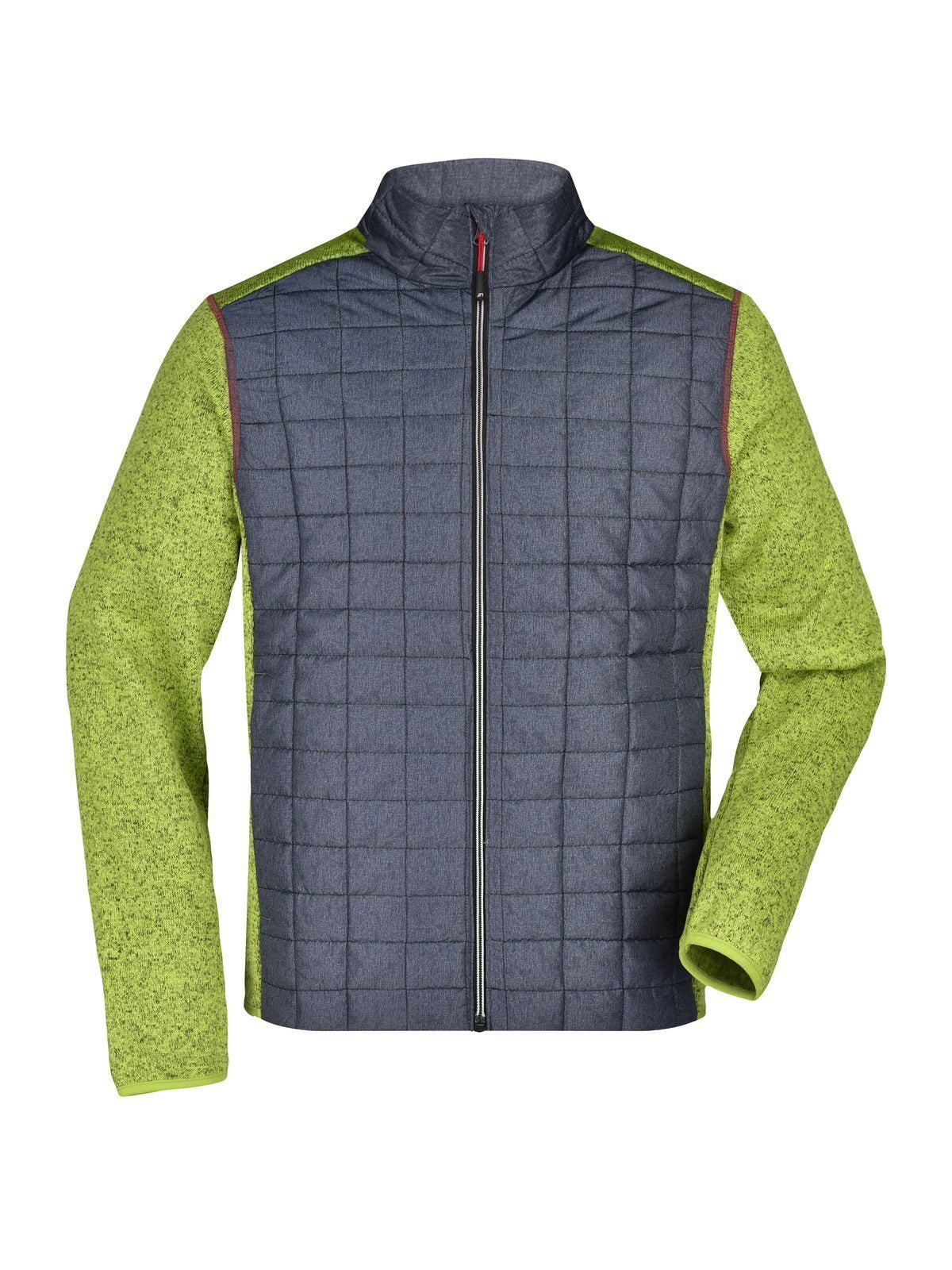 Men's Knitted Hybrid Jacket Daiber Kiwi-Melange/Anthracite-Melang