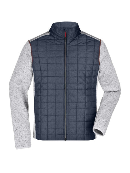 Men's Knitted Hybrid Jacket Daiber Light-Melange/Anthracite-Melan