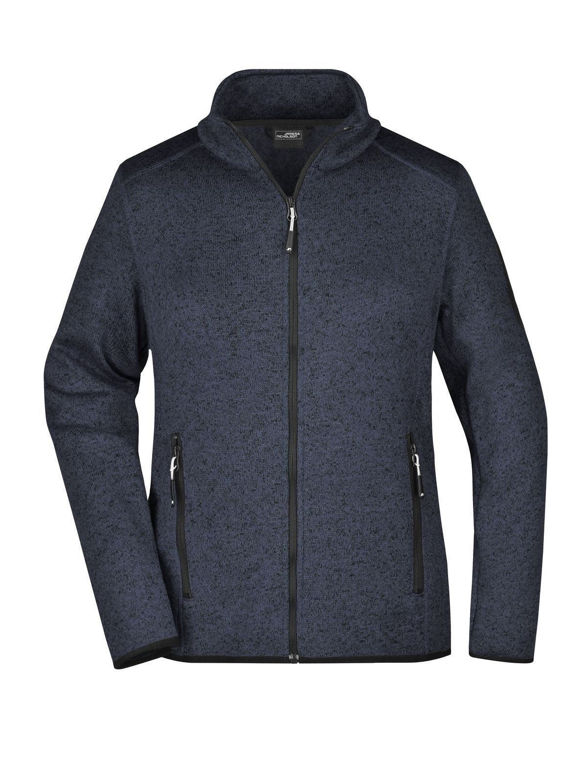 Ladies' Knitted Fleece Jacket Daiber Dark-Grey-Melange/Silver