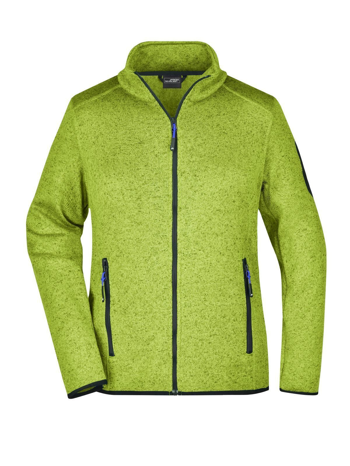 Ladies' Knitted Fleece Jacket Daiber Kiwi-Melange/Royal