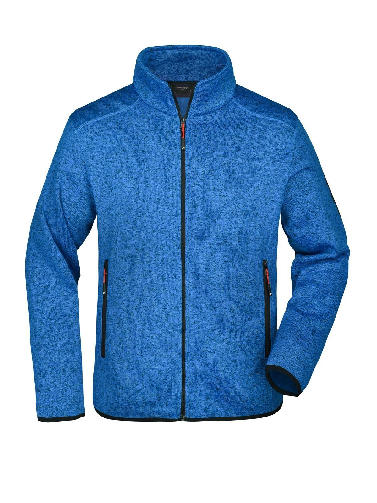 Men's Knitted Fleece Jacket Daiber Royal-Melange/Red