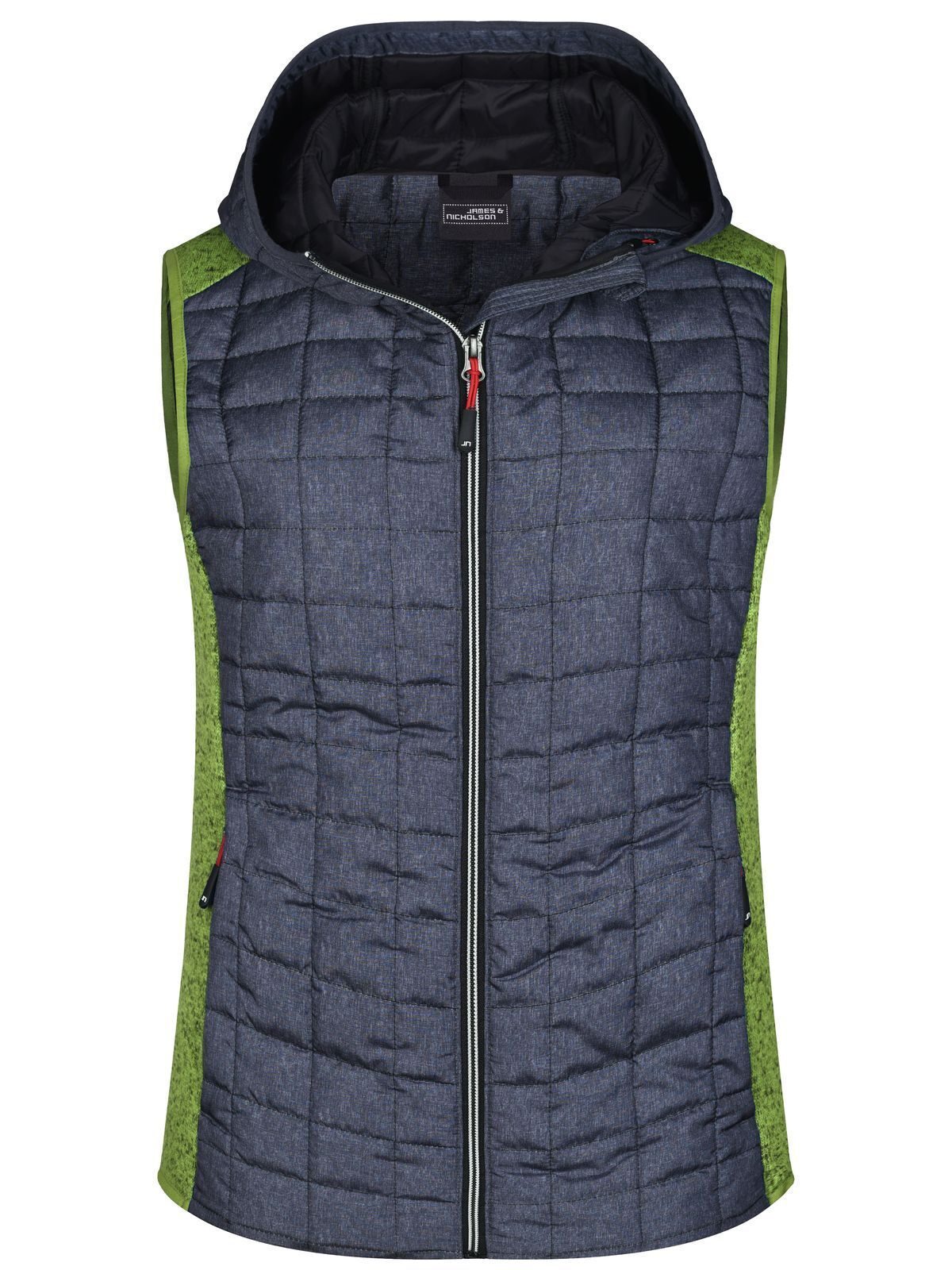 Ladies' Knitted Hybrid Vest Daiber Kiwi-Melange/Anthracite-Melang