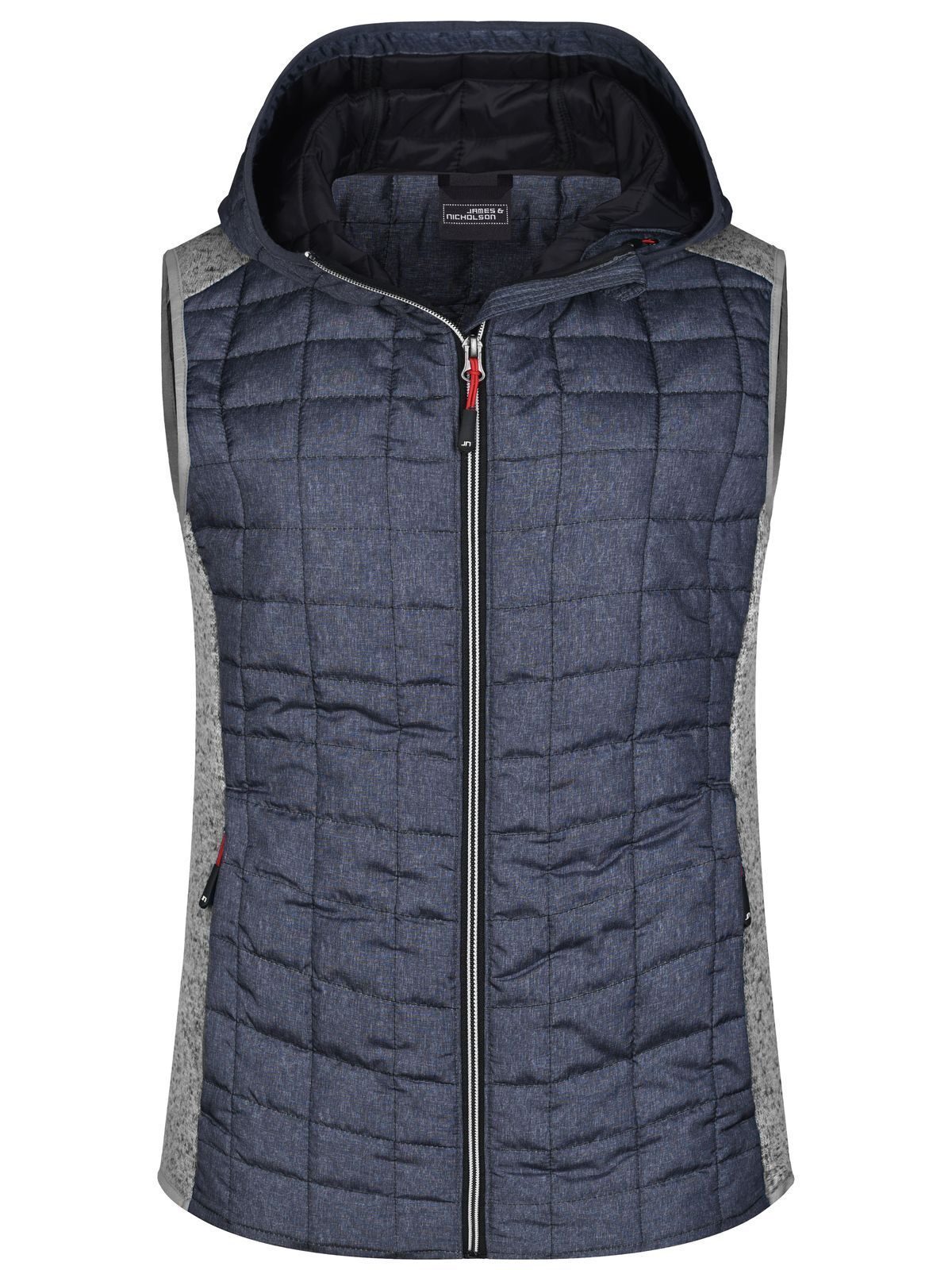 Ladies' Knitted Hybrid Vest Daiber Light-Melange/Anthracite-Melan