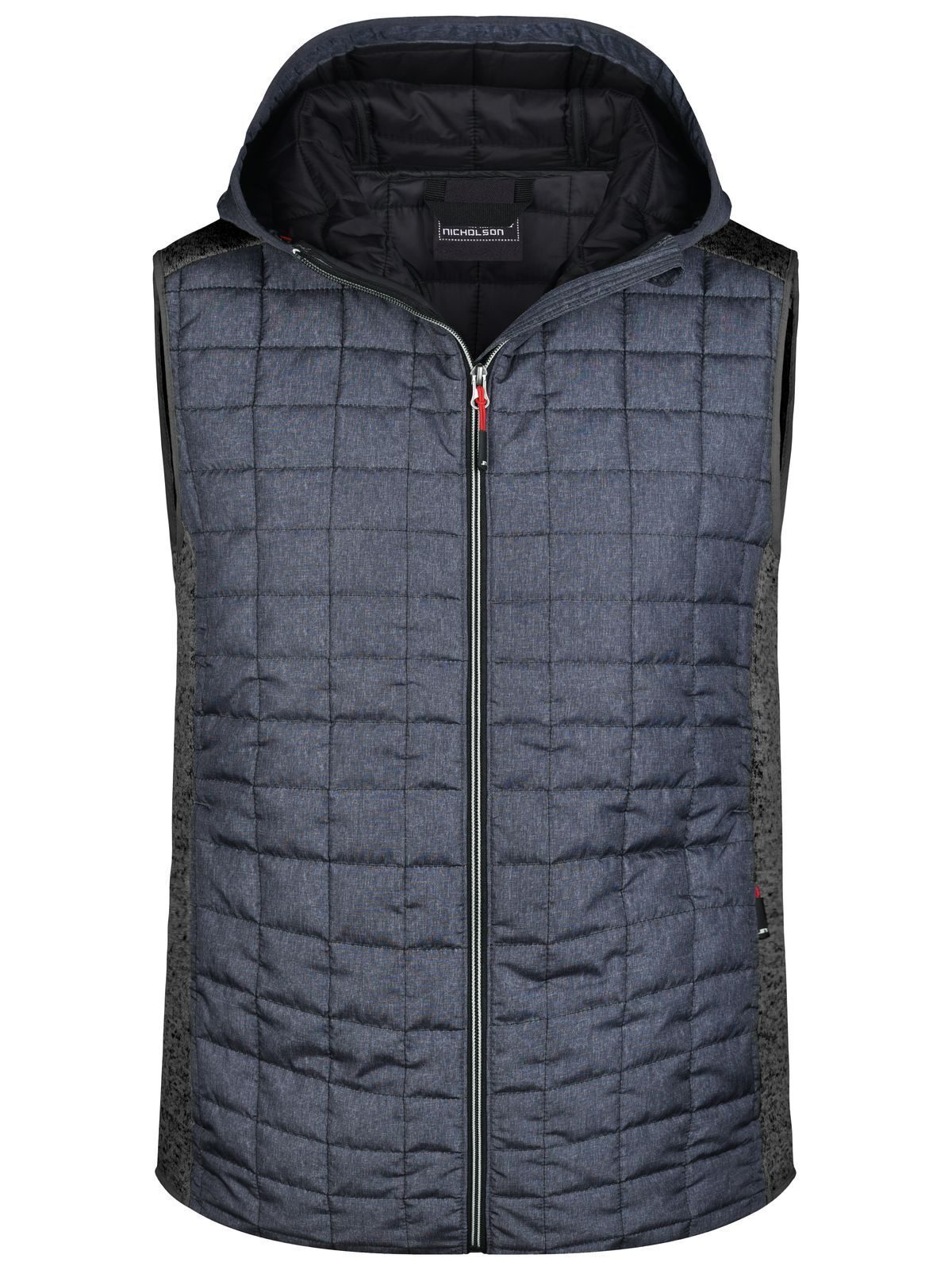 Men's Knitted Hybrid Vest Daiber Grey-Melange/Anthracite-Melang