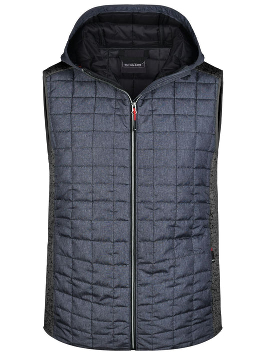 Men's Knitted Hybrid Vest Daiber Grey-Melange/Anthracite-Melang