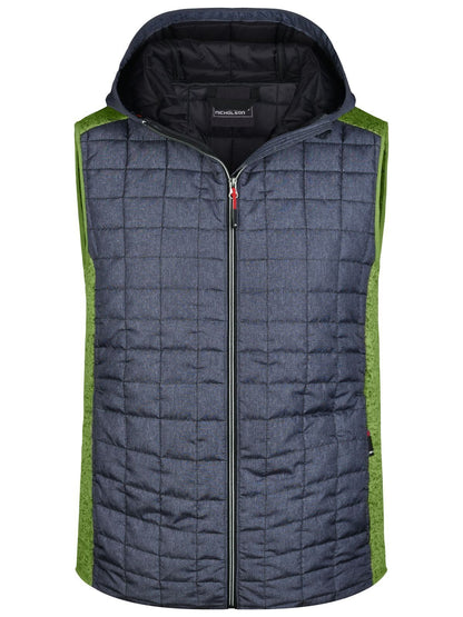 Men's Knitted Hybrid Vest Daiber Kiwi-Melange/Anthracite-Melang