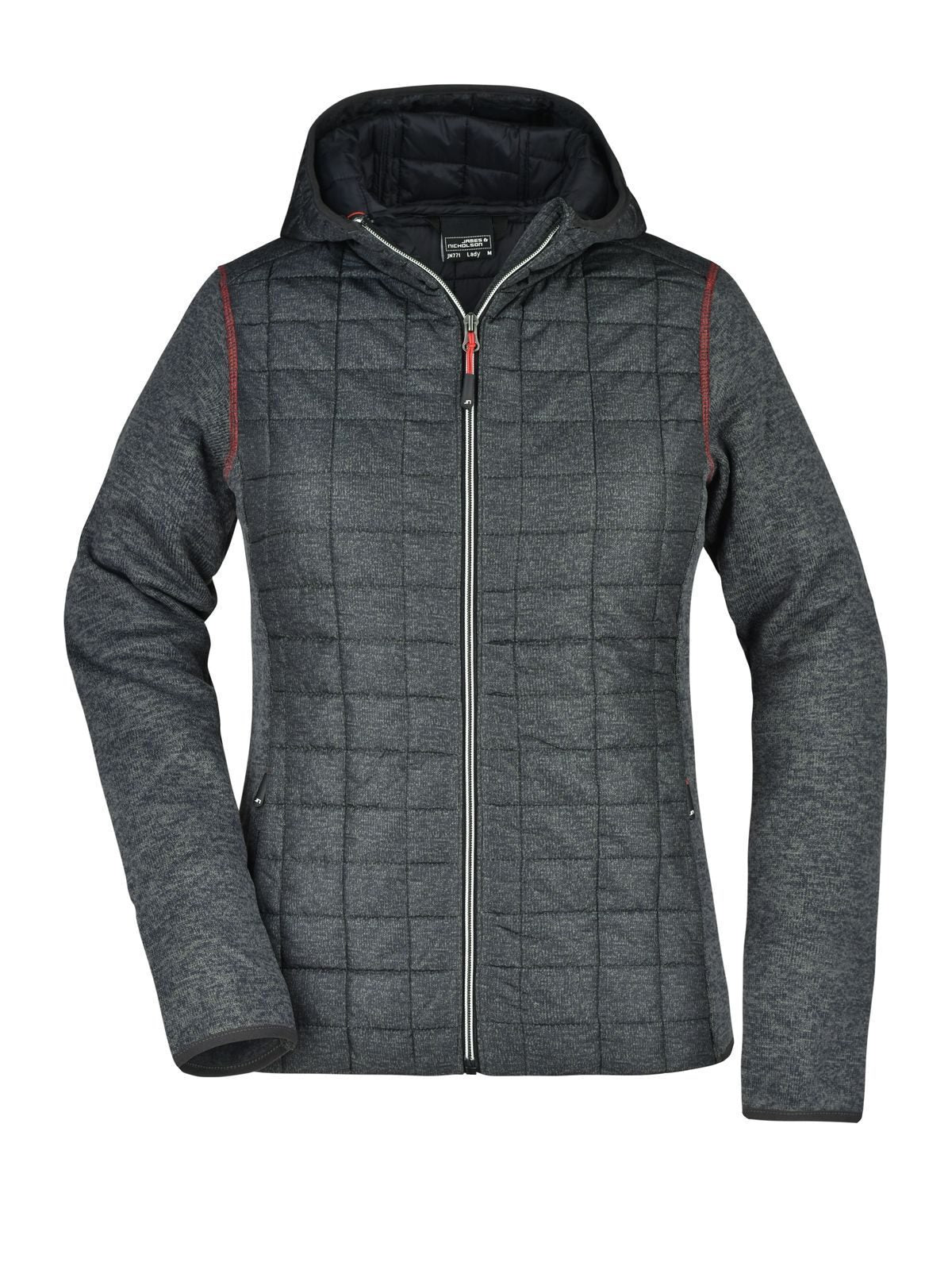 Ladies' Knitted Hybrid Jacket Daiber Grey-Melange/Anthracite-Melang