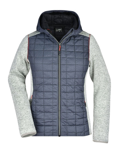 Ladies' Knitted Hybrid Jacket Daiber Light-Melange/Anthracite-Melan