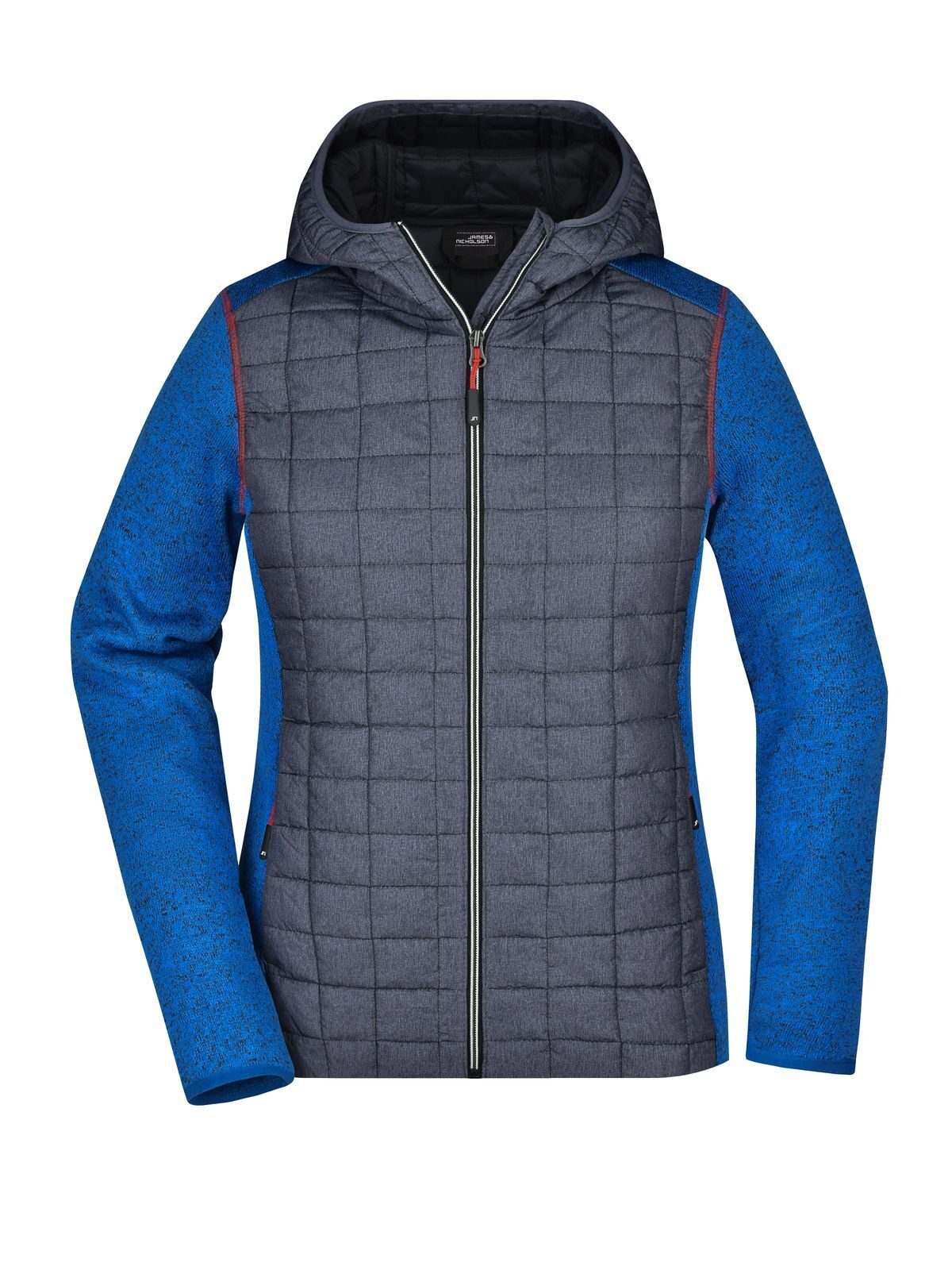 Ladies' Knitted Hybrid Jacket Daiber Royal-Melange/Anthracite-Melan