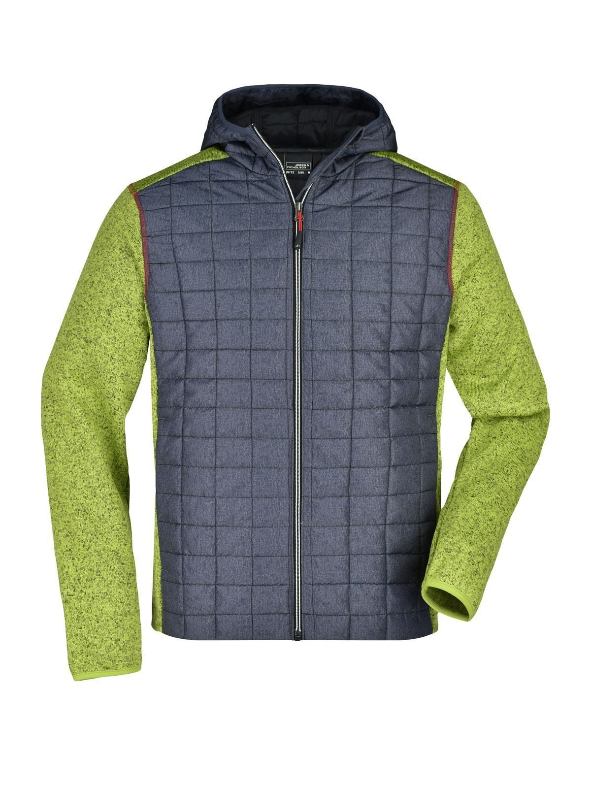 Men's Knitted Hybrid Jacket Daiber Kiwi-Melange/Anthracite-Melang