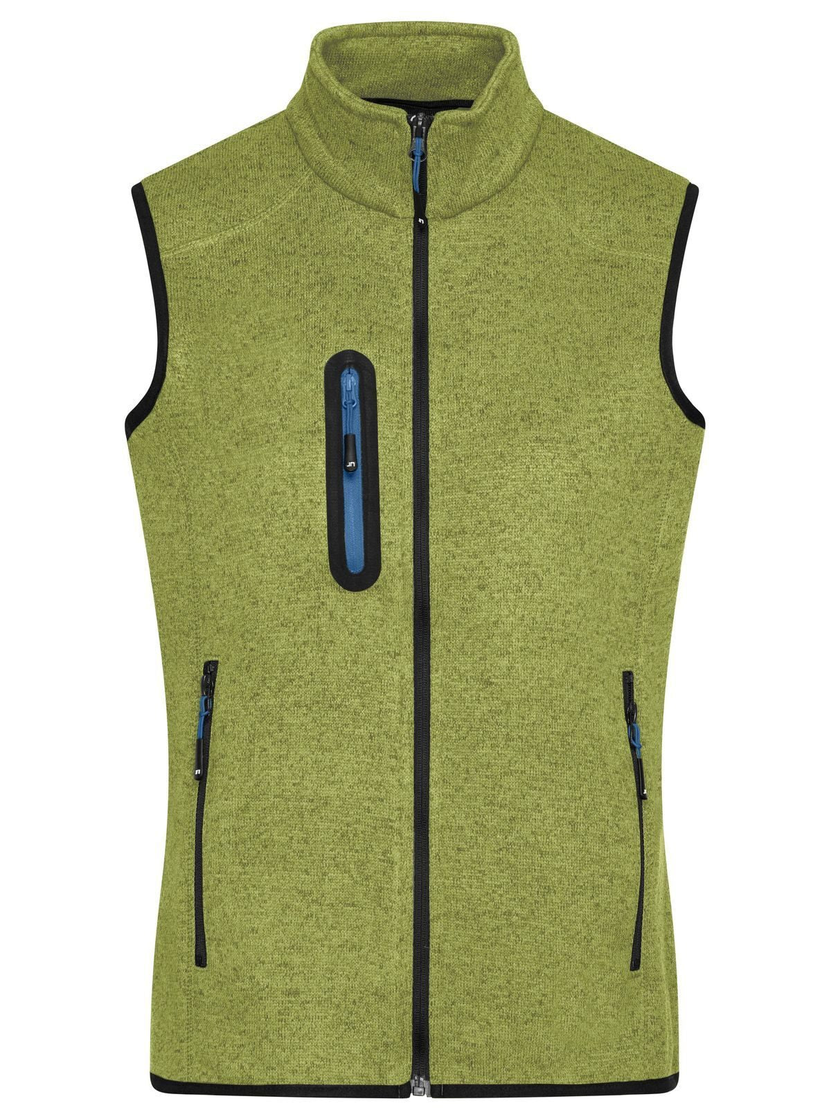 Ladies Knitted Fleece Vest Daiber Kiwi-Melange/Royal