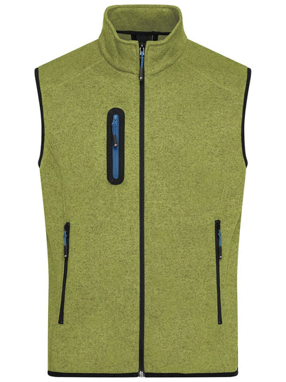 Men's Knitted Fleece Vest Daiber Kiwi-Melange/Royal