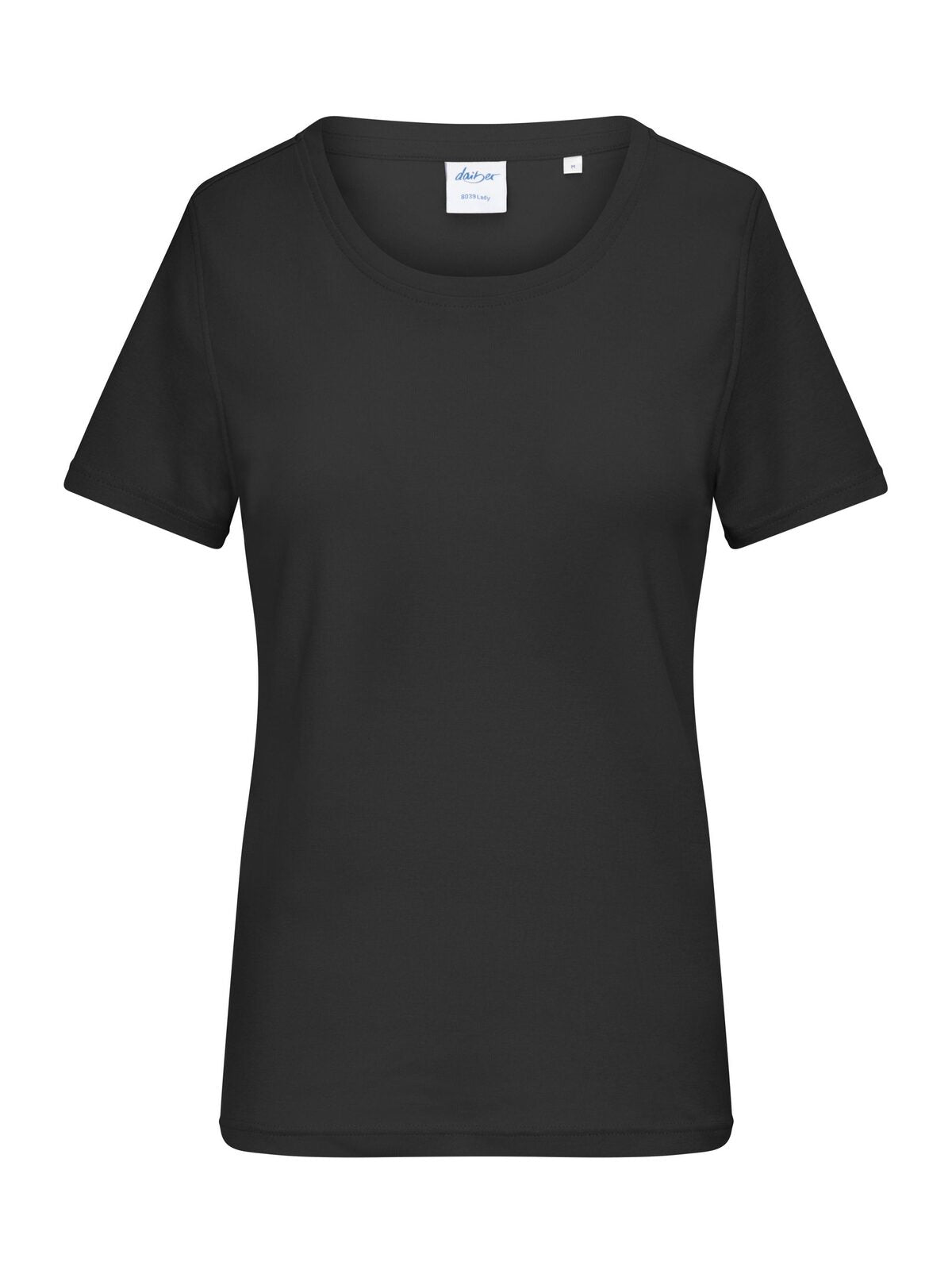 Ladies' T-shirt 1:1 Rib Daiber Black