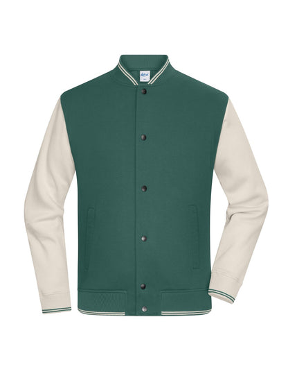 College-Jacket UNISEX Daiber Smoky-Green/Sandstone