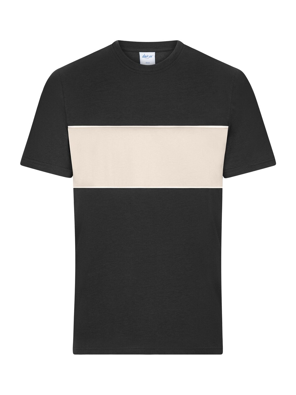 T-Shirt colour-block unisex Daiber Black/Sandstone