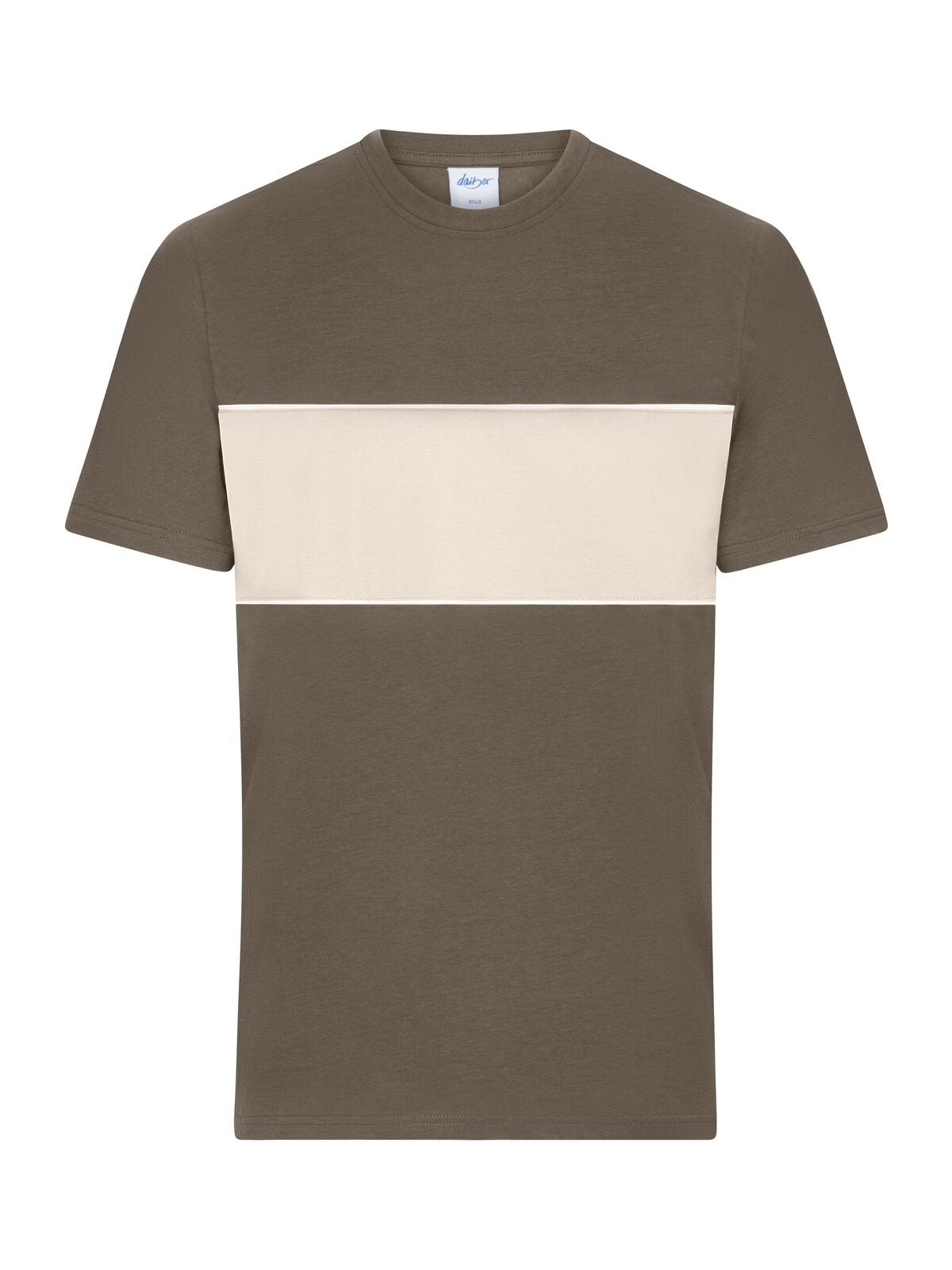 T-Shirt colour-block unisex Daiber Muddy-Brown/Sandstone