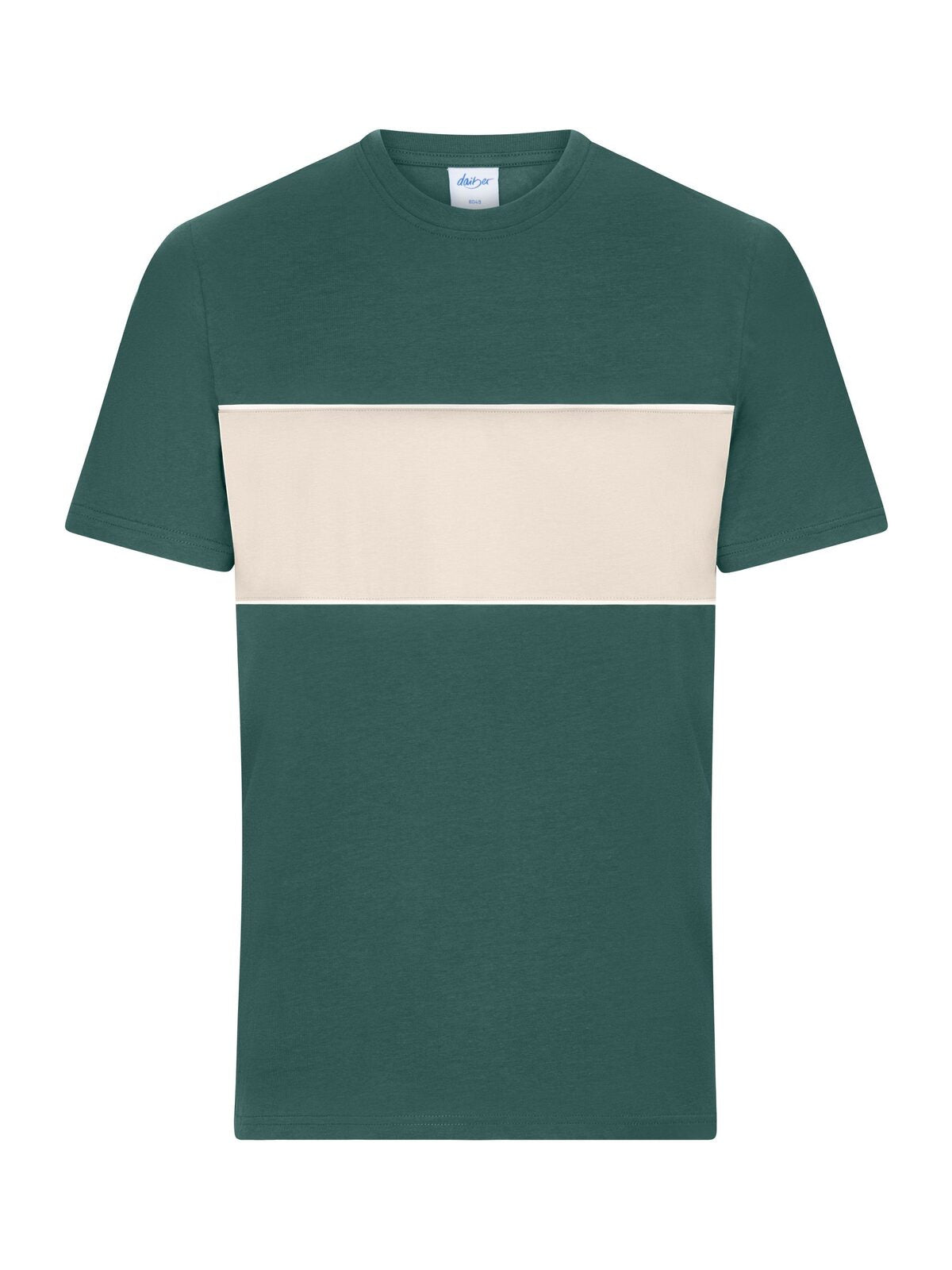 T-Shirt colour-block unisex Daiber Smoky-Green/Sandstone