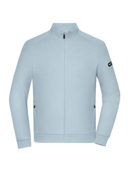 Men‘s Zip Jacket Interlock Daiber Milky Blue
