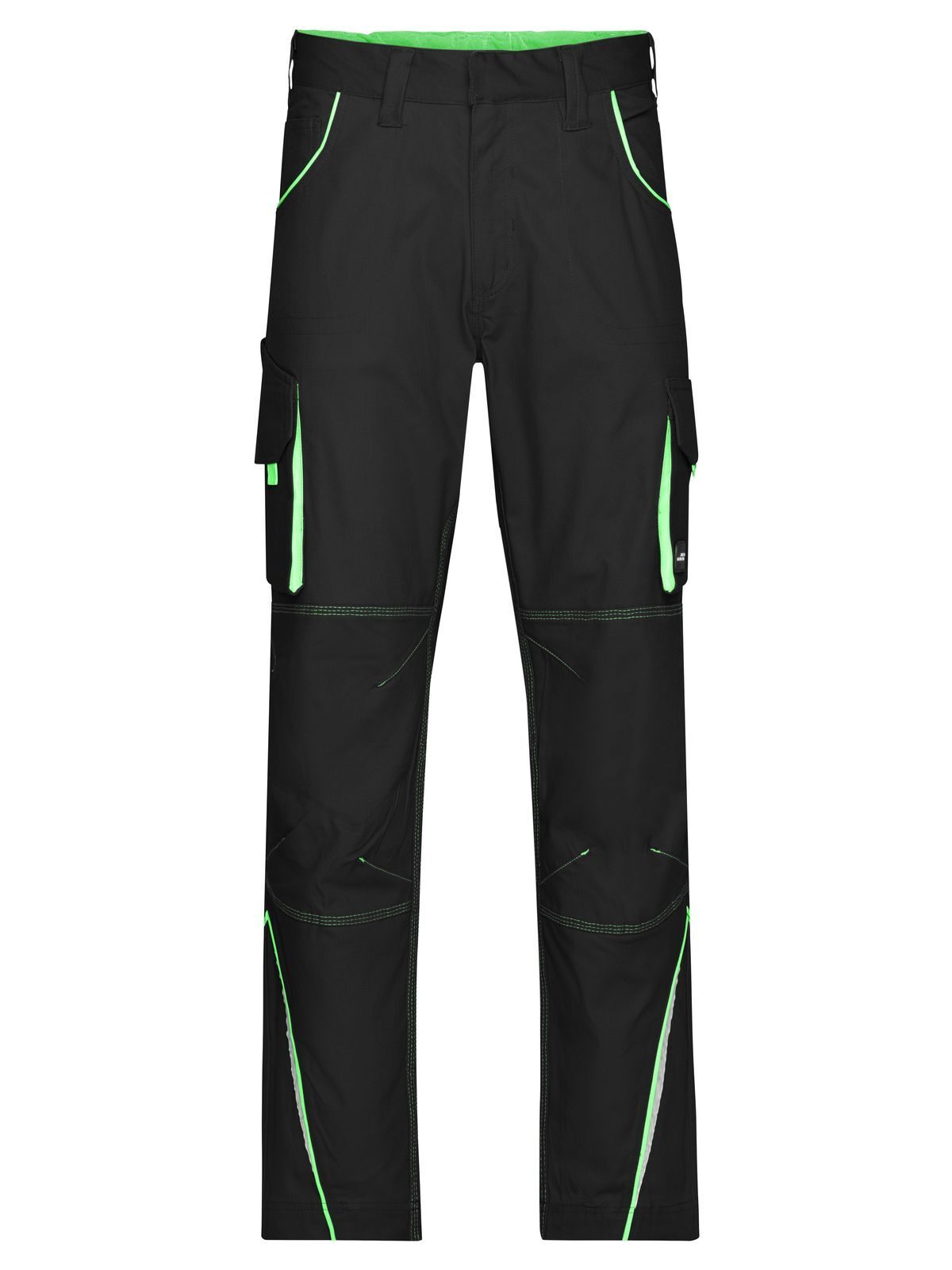 Workwear Pants - Color Daiber Black/Lime-Green