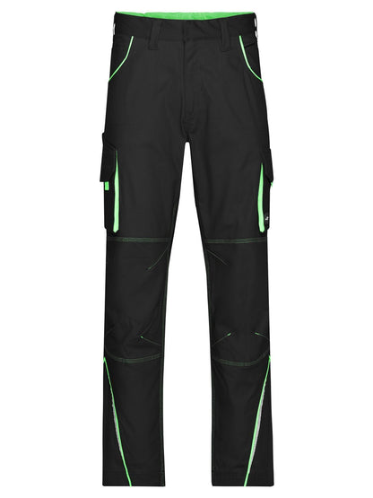 Workwear Pants - Color Daiber Black/Lime-Green