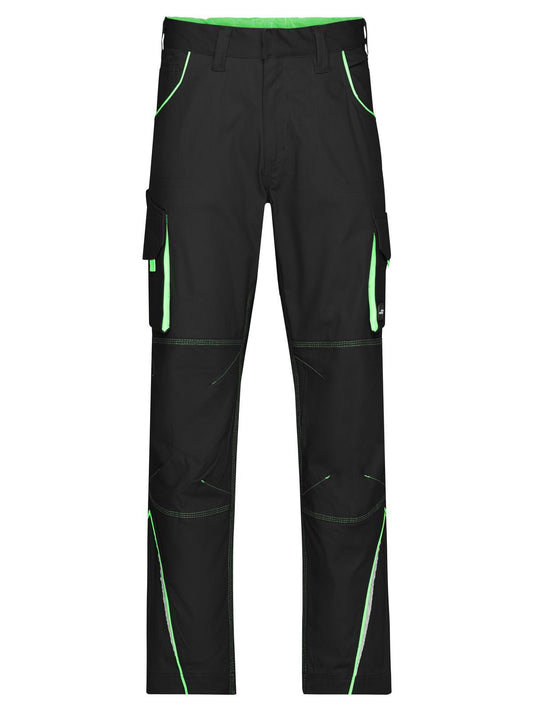 Workwear Pants - Color Daiber Black/Lime-Green