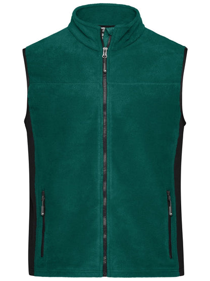Men's Workwear Fleece Vest - Strong Daiber Dark-Green/Black
