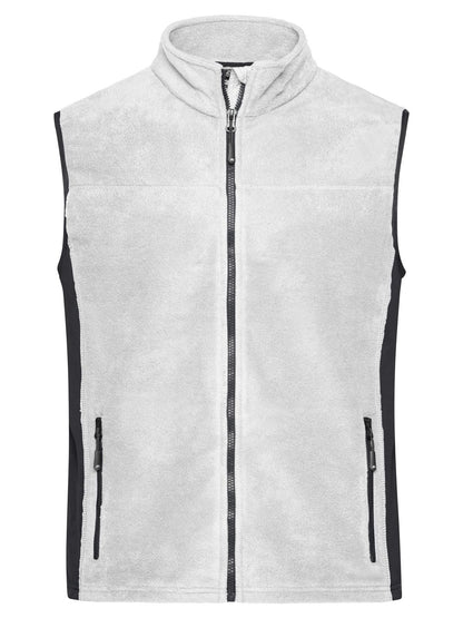 Men's Workwear Fleece Vest - Strong Daiber White/Carbon