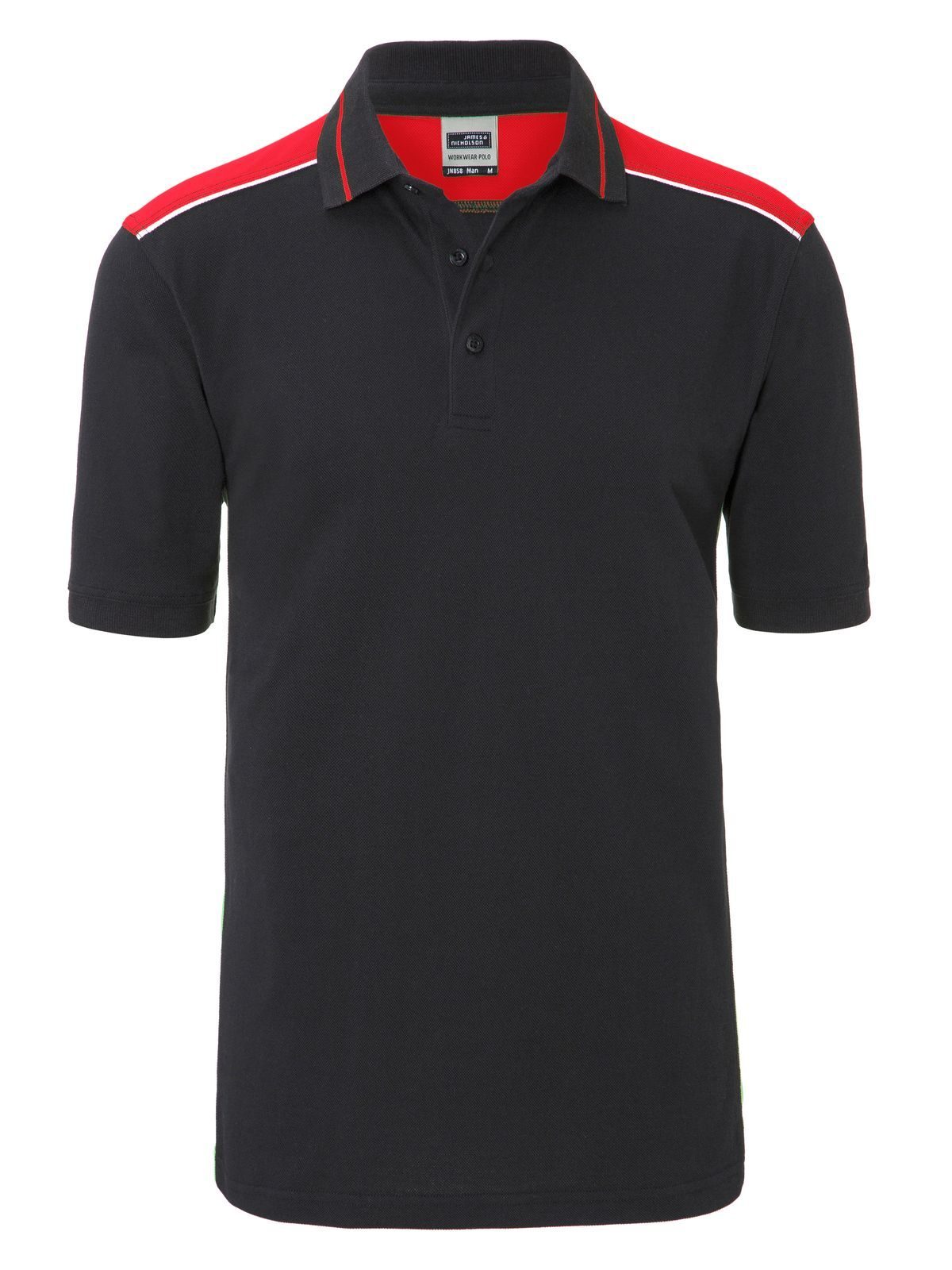 Men's Workwear Polo - Color Daiber Carbon/Red