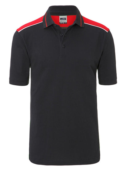Men's Workwear Polo - Color Daiber Carbon/Red