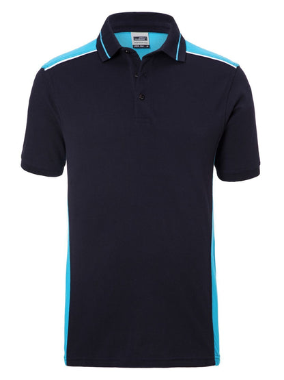 Men's Workwear Polo - Color Daiber Navy/Turquoise
