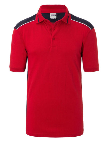 Men's Workwear Polo - Color Daiber Red/Navy