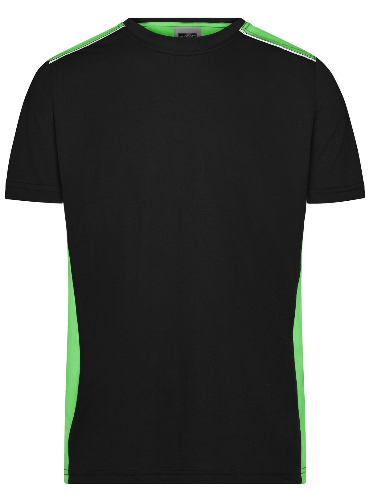 Men's Workwear T-shirt - Color Daiber Black/Lime-Green