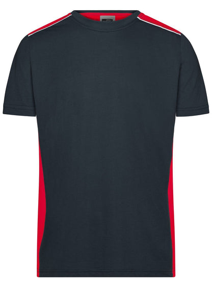 Men's Workwear T-shirt - Color Daiber Carbon/Red