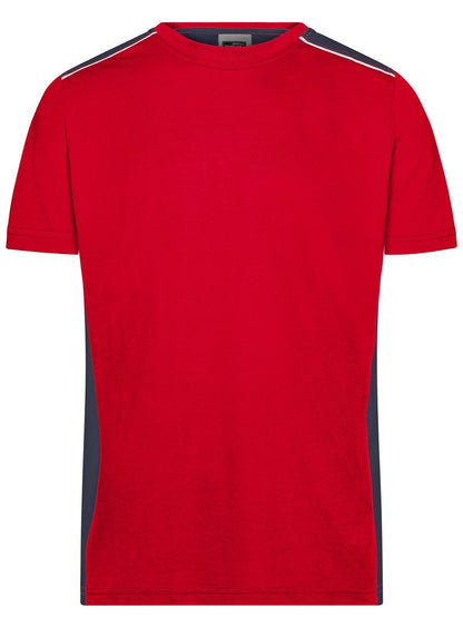 Men's Workwear T-shirt - Color Daiber Red/Navy