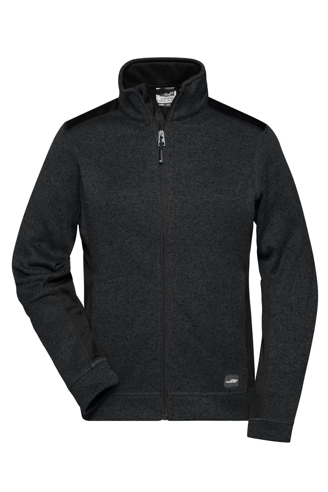 Ladies' Knitted Workwear Fleece Jacket - Strong Daiber Black/Black