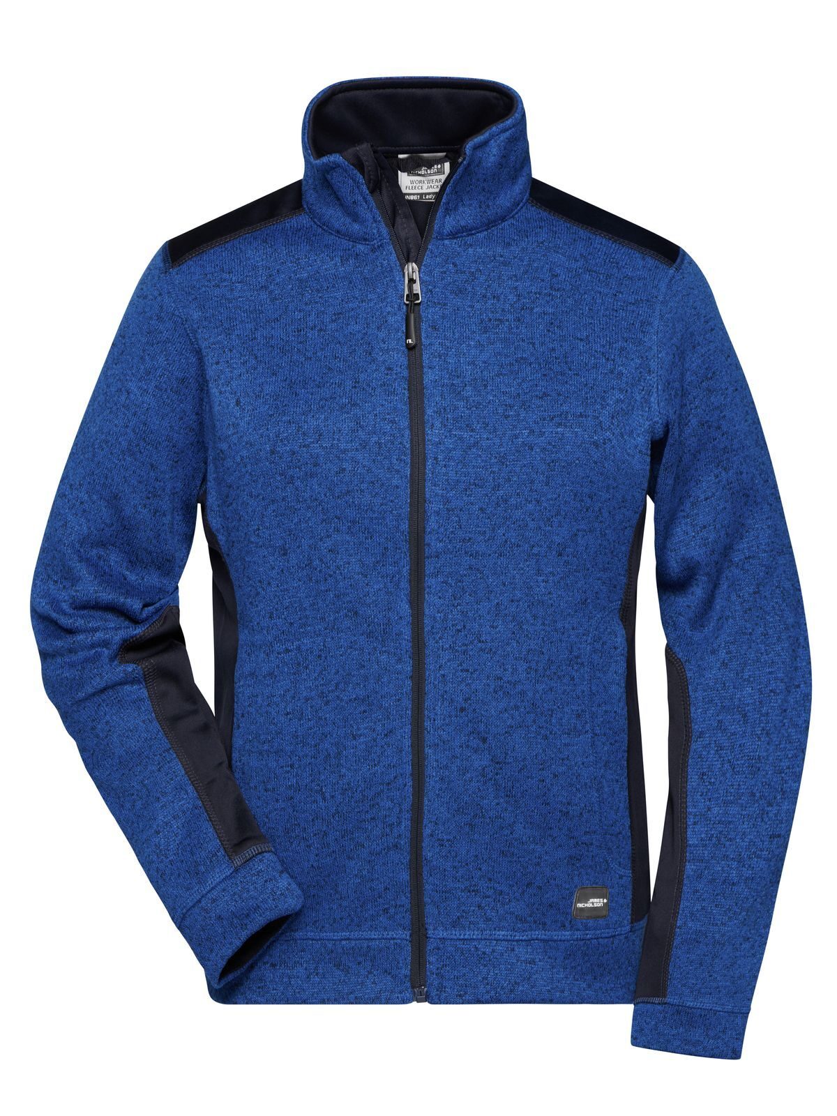 Ladies' Knitted Workwear Fleece Jacket - Strong Daiber Royal-Melange/Navy