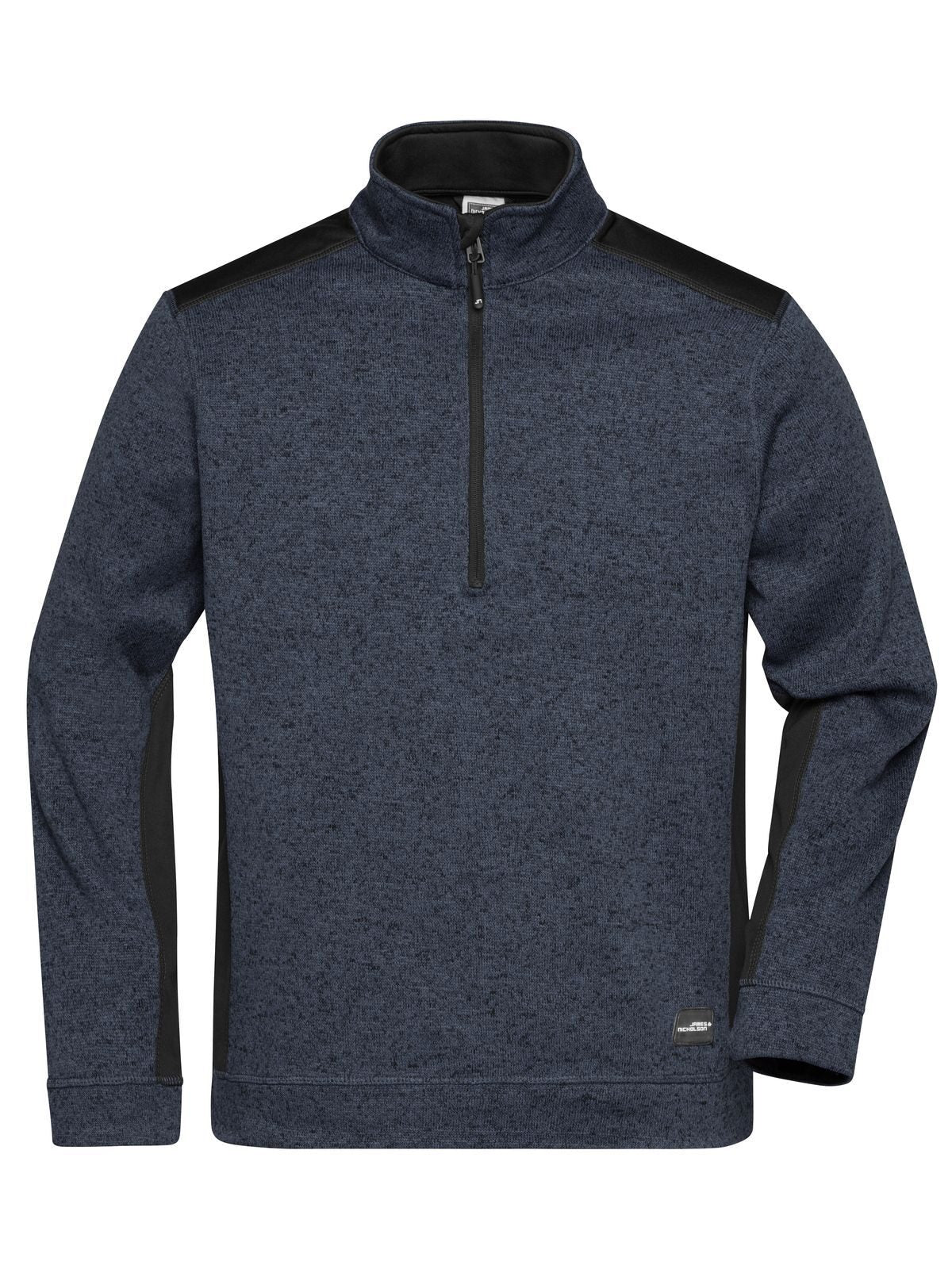Men's Knitted Workwear Fleece Half-Zip - Strong Daiber Carbon-Melange/Black