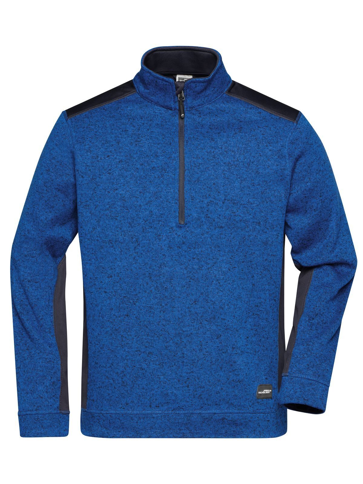 Men's Knitted Workwear Fleece Half-Zip - Strong Daiber Royal-Melange/Navy