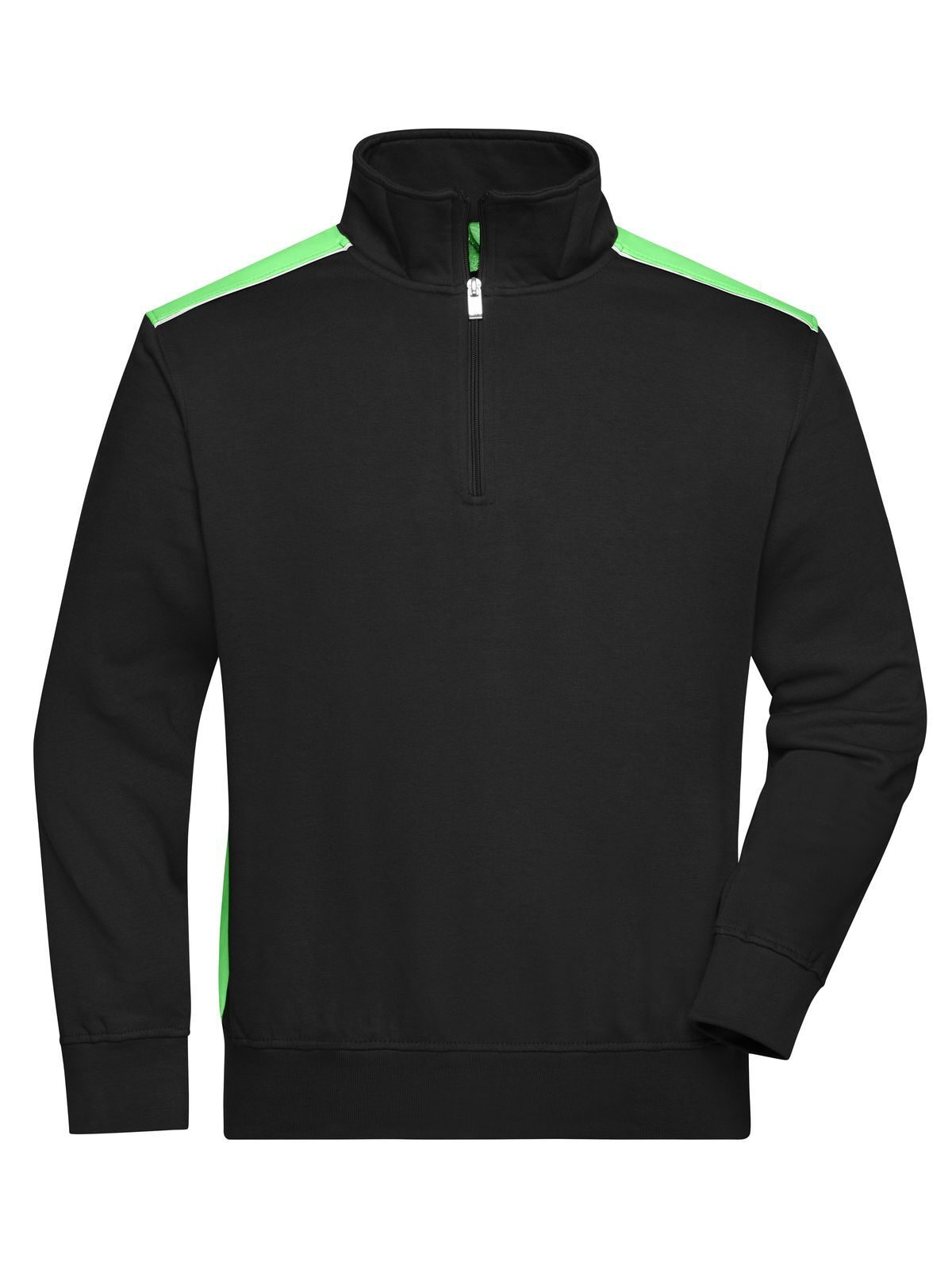 Workwear Half-Zip Sweat - Color Daiber Black/Lime-Green