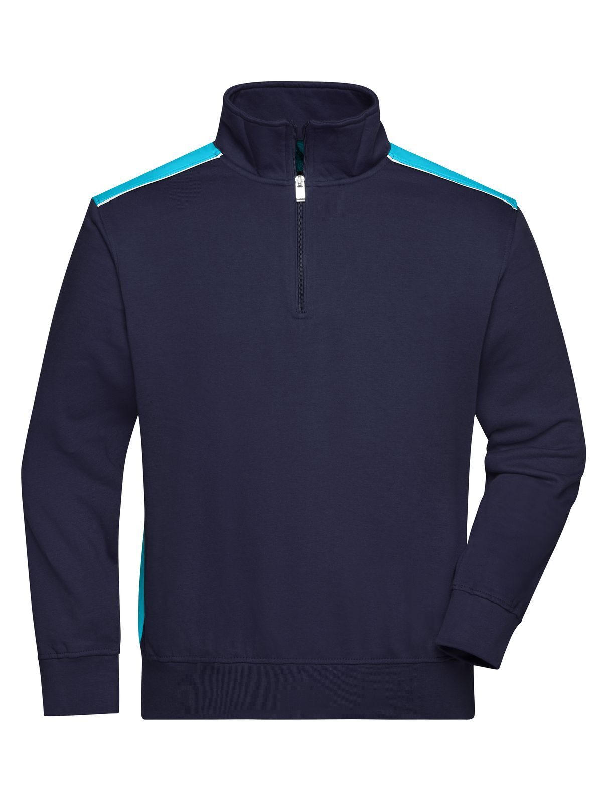 Workwear Half-Zip Sweat - Color Daiber Navy/Turquoise
