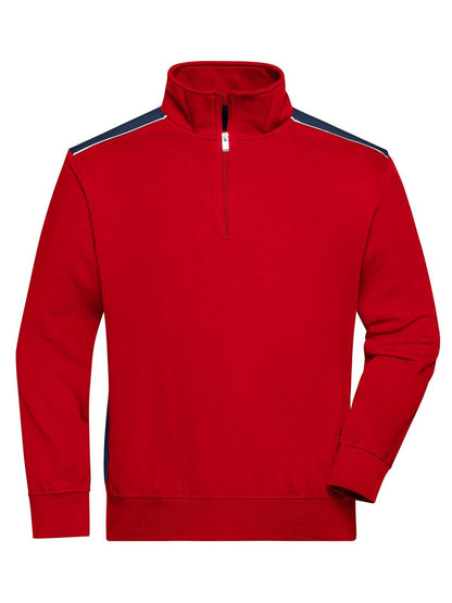 Workwear Half-Zip Sweat - Color Daiber Red/Navy