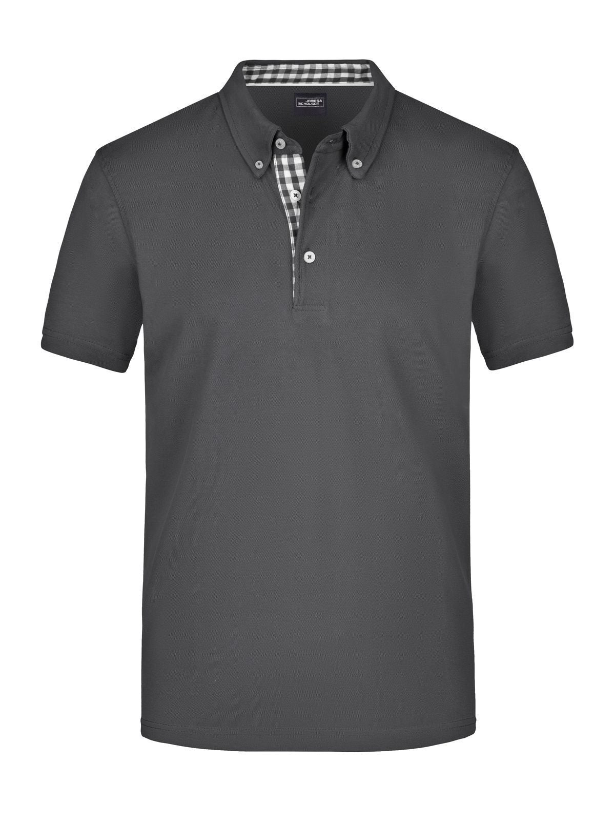 Men's Plain Polo Daiber Graphite/Graphite-White