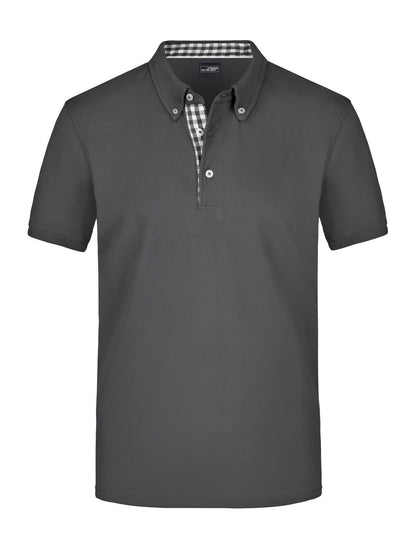 Men's Plain Polo Daiber Graphite/Graphite-White