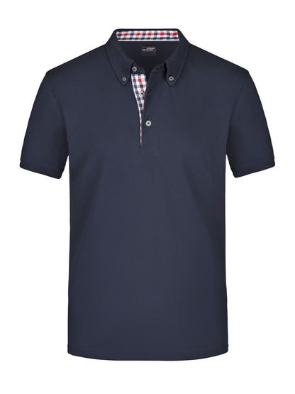 Men's Plain Polo Daiber Navy/Red-Navy-White