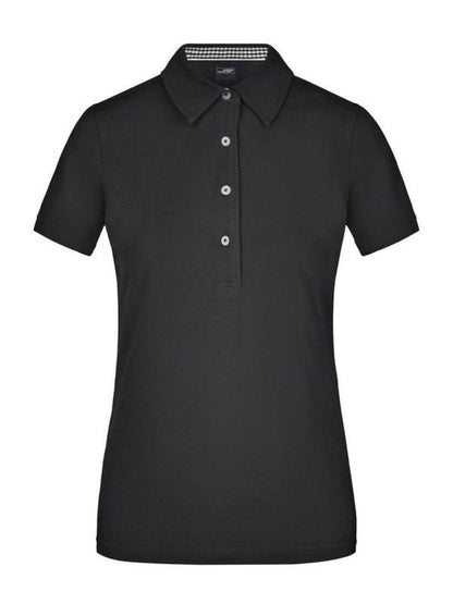 Ladies' Plain Polo Daiber Black/Black/White
