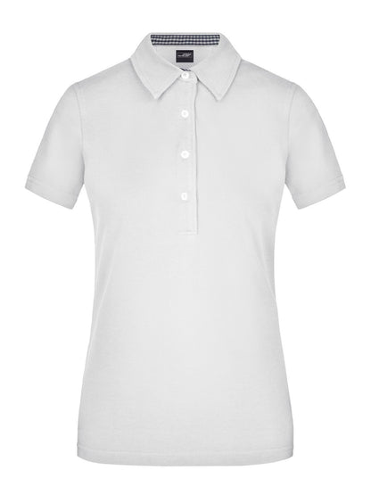 Ladies' Plain Polo Daiber White/Navy-White