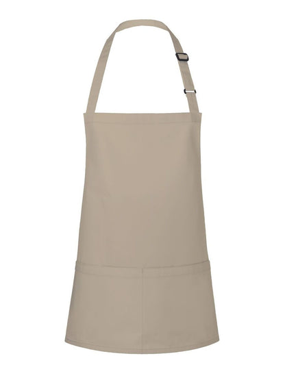 Short Bib Apron Basic With Buckle And Pocket Karlowsky Sand
