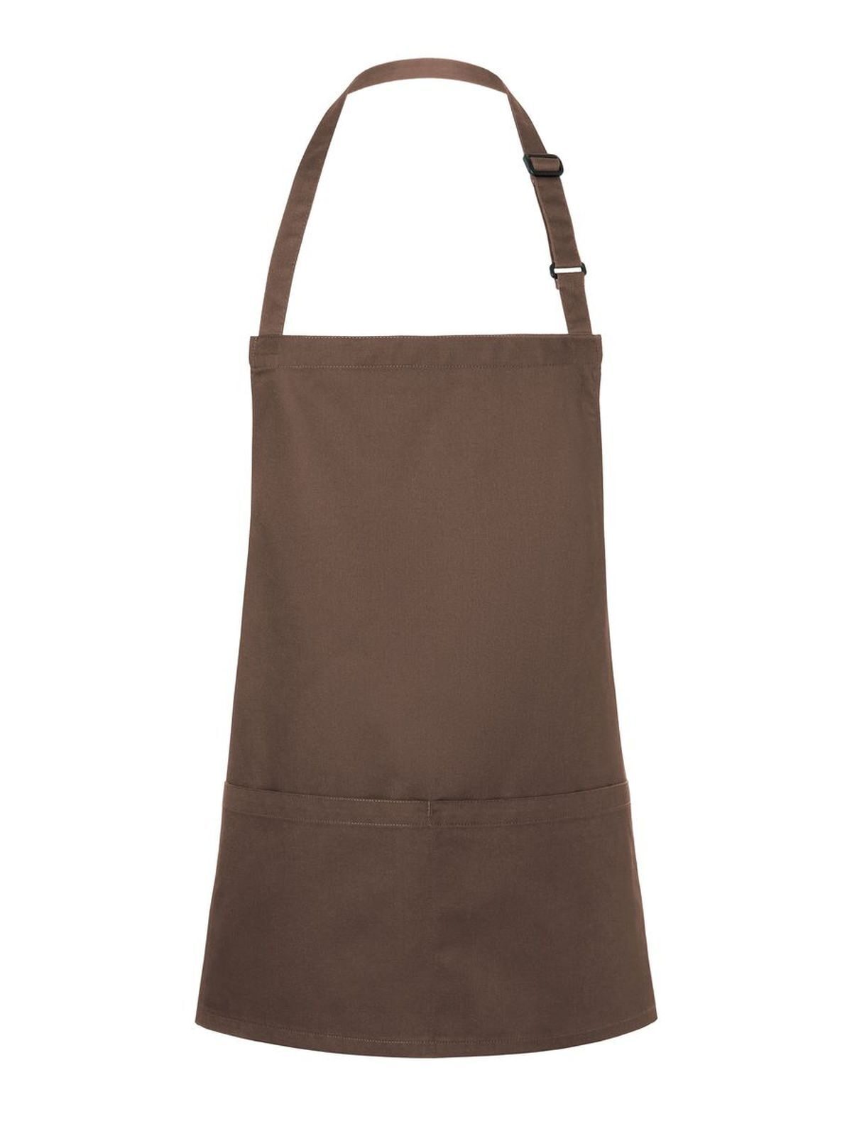Short Bib Apron Basic With Buckle And Pocket Karlowsky Light-Brown